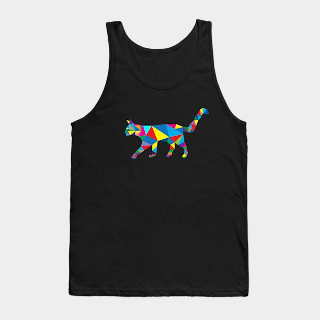 Geometric Cat Tank Top by martinussumbaji